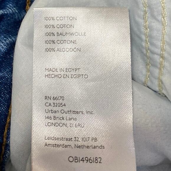 Urban Outfitters BDG Women's Blue High Rise Wide Leg Baggy Denim Jeans Size 26 - Picture 5 of 5